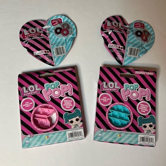 LOL Surprise Bundle! LOL Mystery Scrunchies BFF packs & POP POP SQUISH’UMS. NEW! - Picture 2 of 7